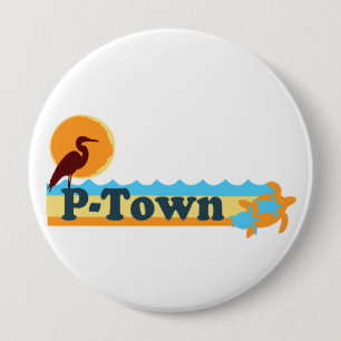Provincetown "Beach" Design. 10 Cm Round Badge