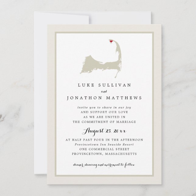 Provincetown Cape Cod | Wedding Invitation (Front)