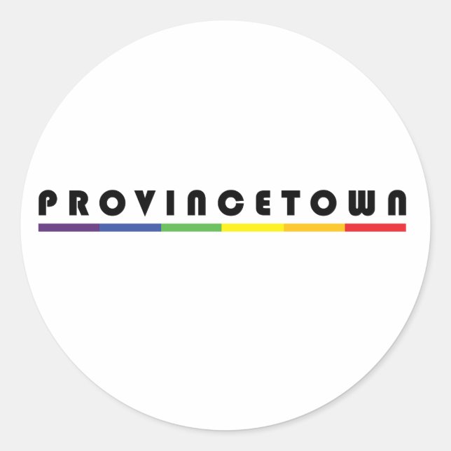 Provincetown Classic Round Sticker (Front)