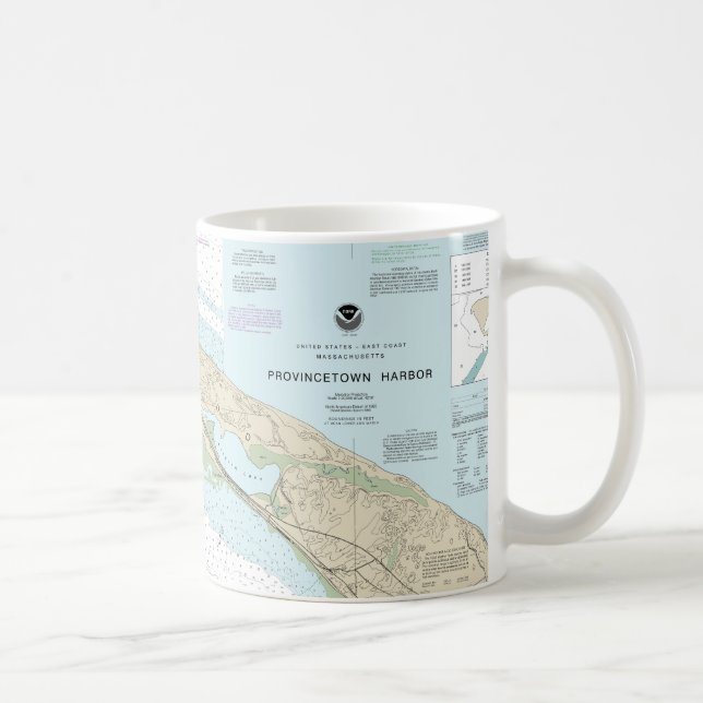 Provincetown Harbour Nautical Chart 13249 Coffee Mug (Right)