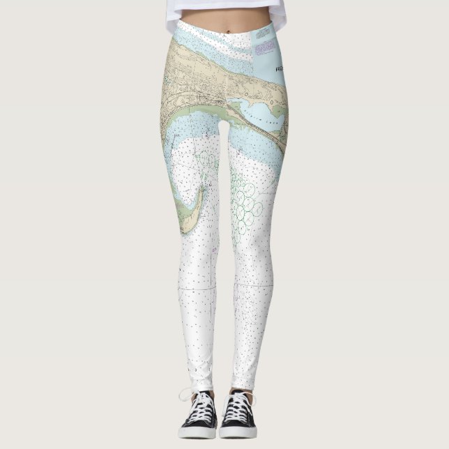 Provincetown Harbour Nautical Chart 13249 Leggings (Front)