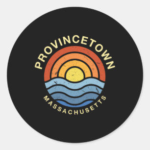 Provincetown Machusetts Ma Summer P-town Tropical  Classic Round Sticker