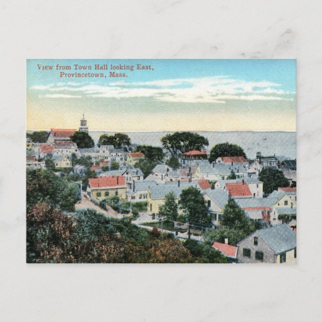 Provincetown, Massachusetts, Bird's Eye, Vintage Postcard (Front)