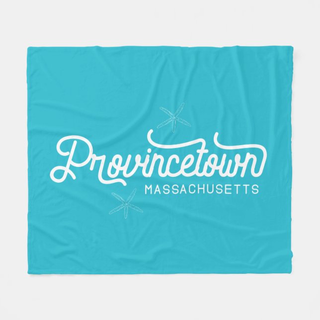 Provincetown Massachusetts Fleece Blanket (Front (Horizontal))