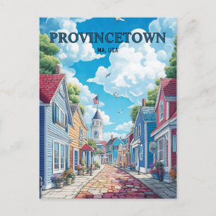 Provincetown Massachusetts USA Travel Postcard