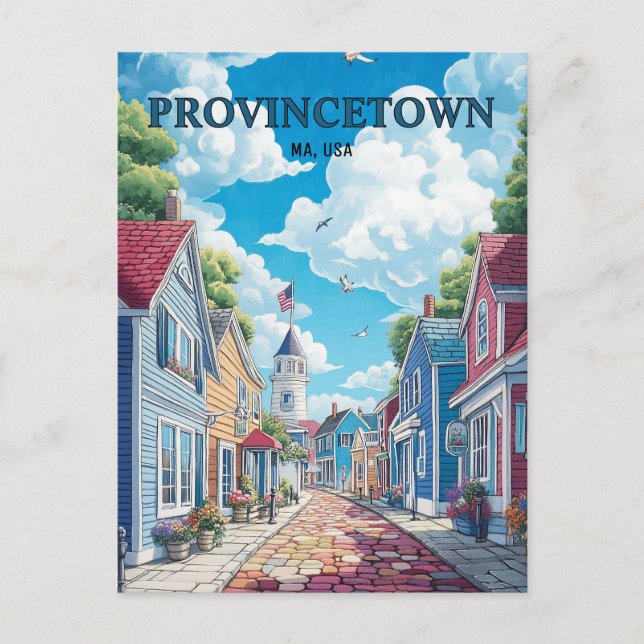 Provincetown Massachusetts USA Travel Postcard (Front)