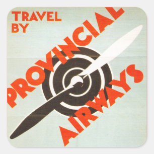 Provincial Airways Square Sticker