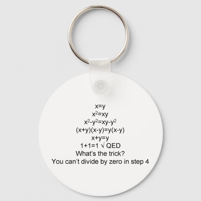 Proving 1+1=1 key ring (Front)