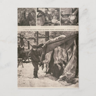 Provisions for soldiers & troops on Eastern Postcard
