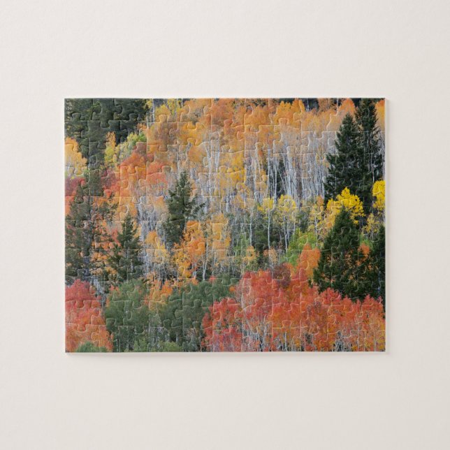 Provo River and aspen trees 11 Jigsaw Puzzle (Horizontal)