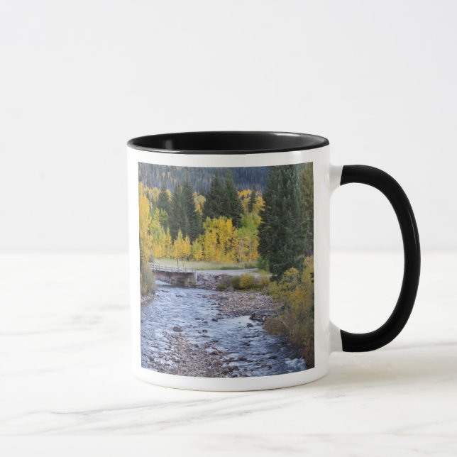 Provo River and aspen trees Mug (Right)