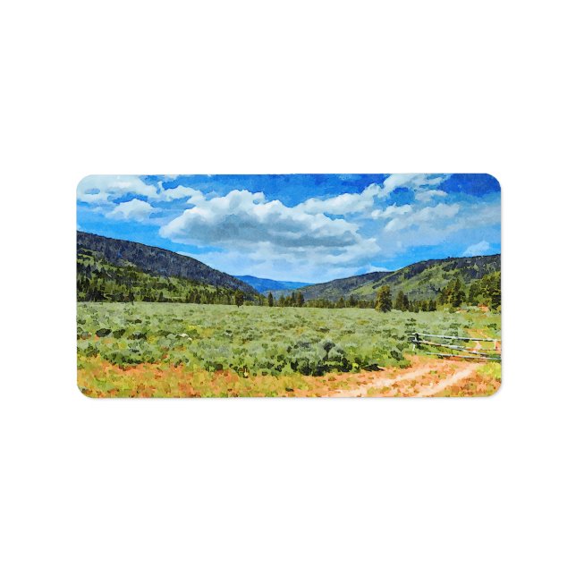 Provo River Valley in Uinta Mountains Label (Front)