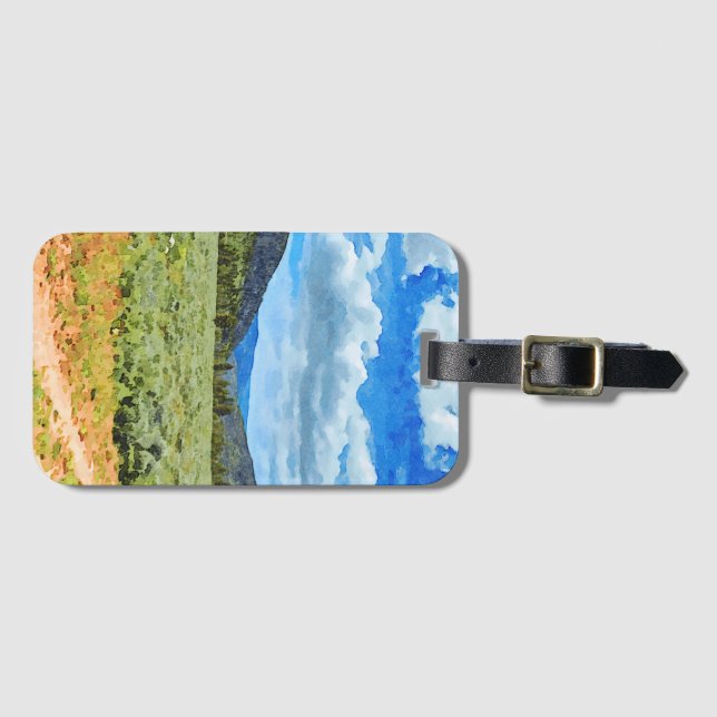 Provo River Valley in Uinta Mountains Luggage Tag (Front Horizontal)