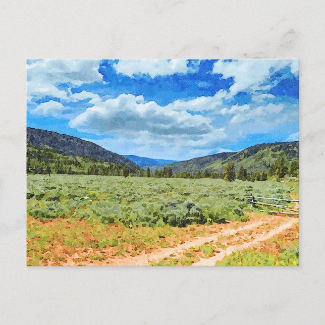 Provo River Valley in Uinta Mountains Postcard (Front)