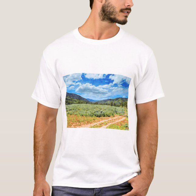 Provo River Valley in Uinta Mountains T-Shirt (Front)