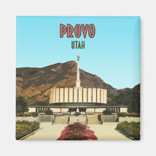 Provo Utah Temple Vintage Magnet