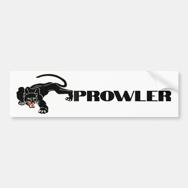 Prowler black cat panther symbolism stealth bumper sticker (Front)