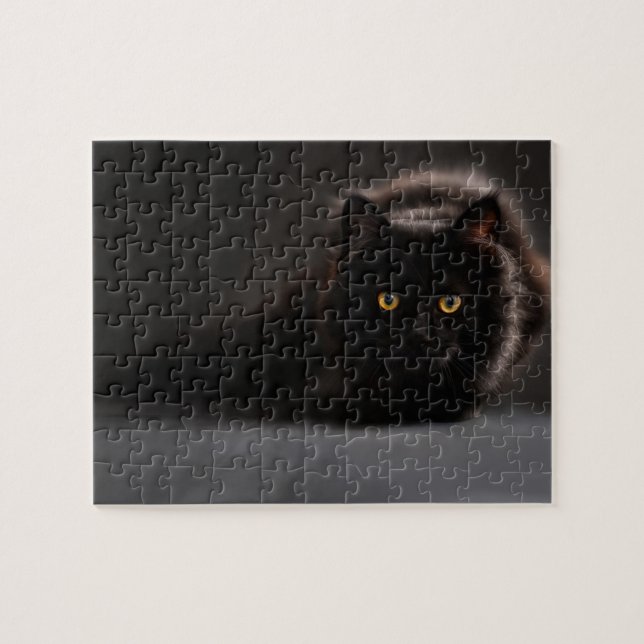 Prowling Black Cat Jigsaw Puzzle (Horizontal)