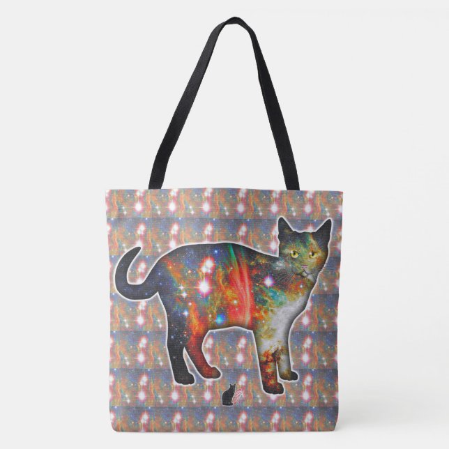 Proxima Space In Cat Tote Bag (Front)