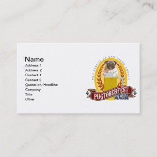 PRSDC Pugtoberfest Logo Business Card