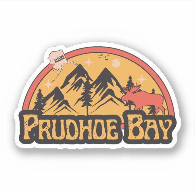 Prudhoe Bay, Alaska Sticker (Front)