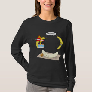 Prudish banana, funny sunbathing beach vegan food T-Shirt