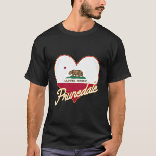 Prunedale Ca California State Flag Heart Hometown T-Shirt