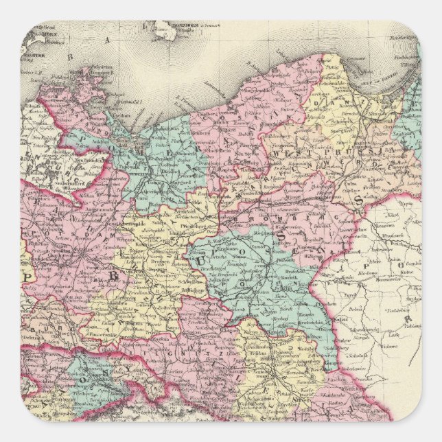 Prussia And Saxony Square Sticker (Front)