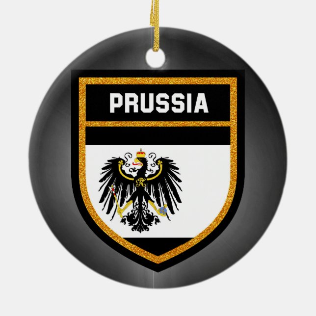 Prussia Flag Ceramic Tree Decoration (Back)