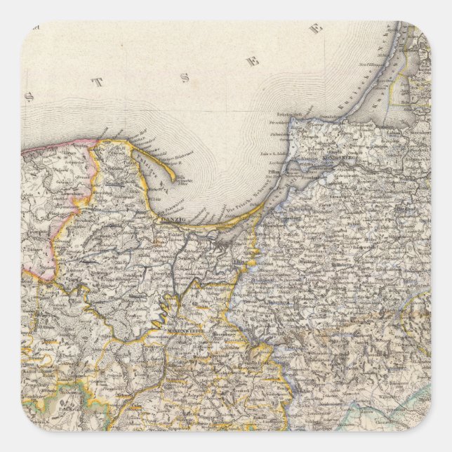 Prussia, Germany,  Poland 2 Square Sticker (Front)