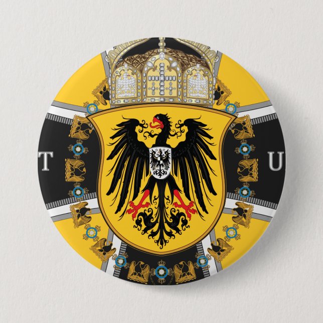 Prussia Keiser Flag 7.5 Cm Round Badge (Front)