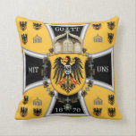 Prussia Keiser Flag Cushion<br><div class="desc">German Empire Flag Royal Standard of the King of Prussia Gott mit Uns</div>