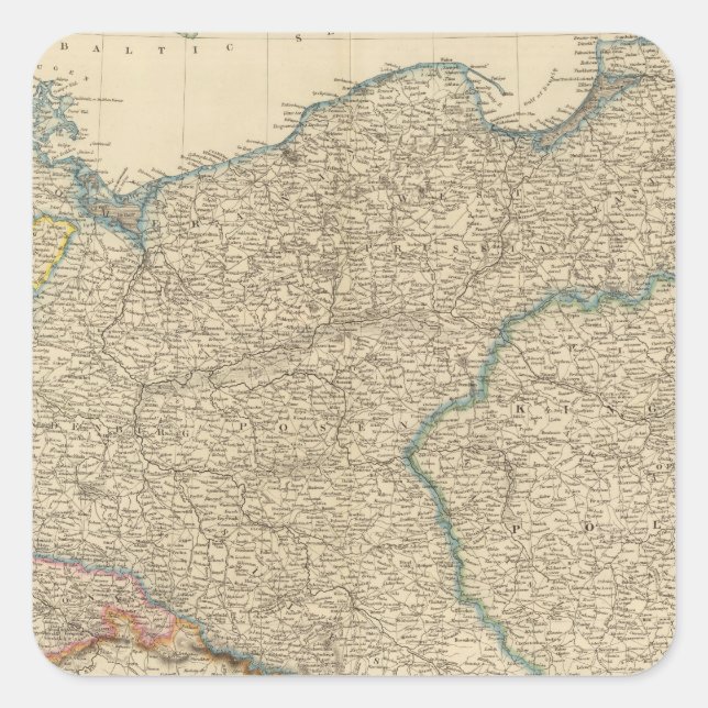 Prussia, Poland Square Sticker (Front)