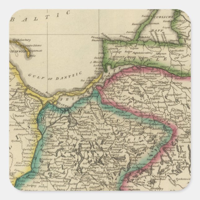 Prussia Square Sticker (Front)