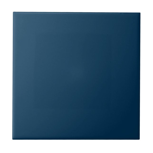 Prussian Blue Solid Colour | Classic | Elegant Ceramic Tile (Front)