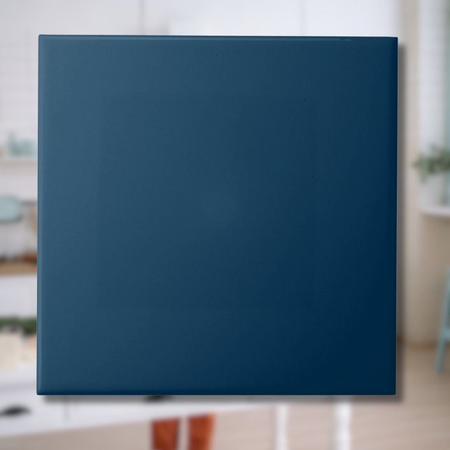 Prussian Blue Solid Colour | Classic | Elegant Ceramic Tile (Creator Uploaded)