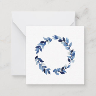 Prussian Blue Wreath Notecards