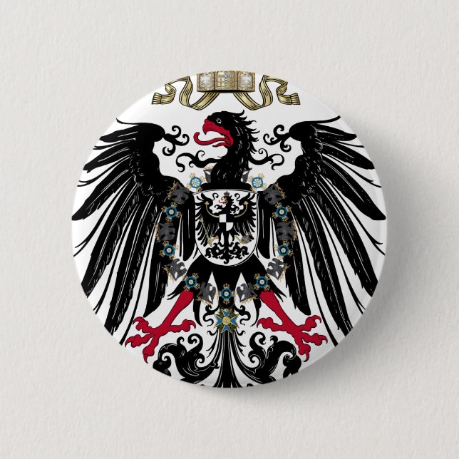 Prussian Eagle 6 Cm Round Badge (Front)
