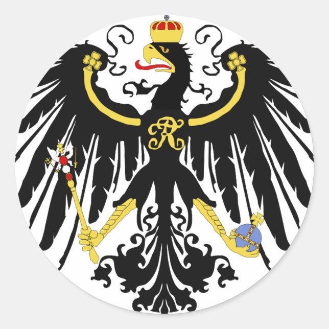 Prussian Eagle Classic Round Sticker (Front)