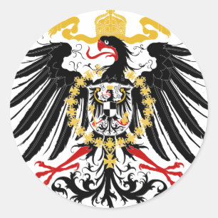 Prussian Eagle Red Black and Gold Classic Round Sticker