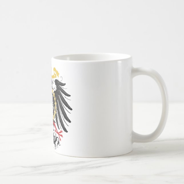 Prussian Eagle Red Black and Gold Coffee Mug (Right)