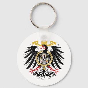 Prussian Eagle Red Black and Gold Key Ring