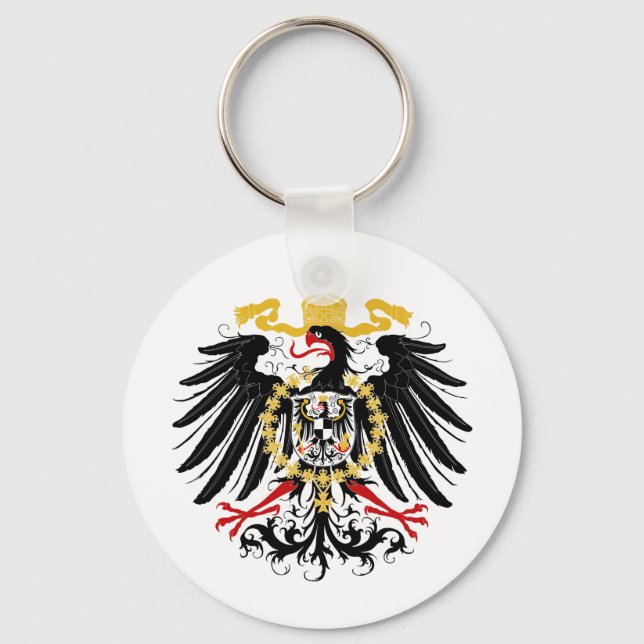 Prussian Eagle Red Black and Gold Key Ring (Front)