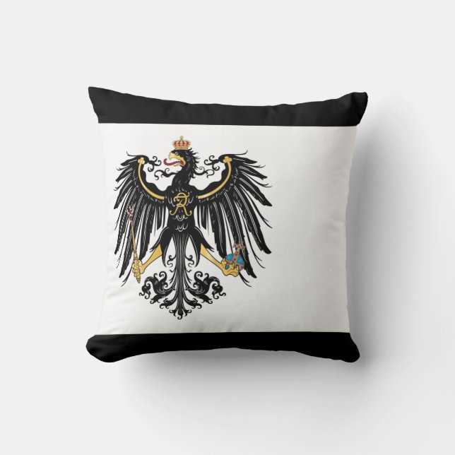 Prussian Flag Throw Pillow (Front)