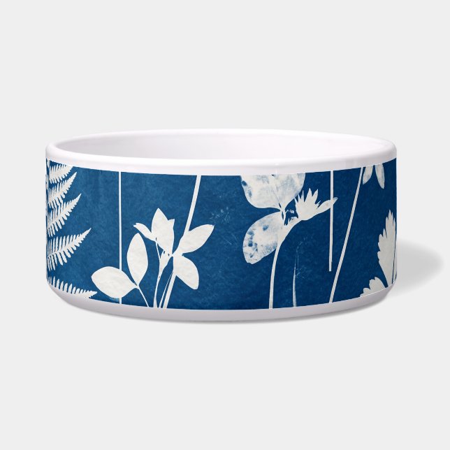 Prussian Indigo Blue Cyanotype Fern Botanical Art (Front)