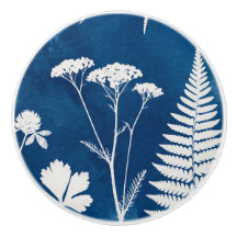 Prussian Indigo Blue Cyanotype Fern Botanical Art