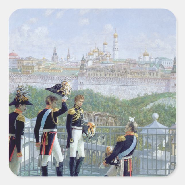 Prussian King Friedrich Wilhelm II Square Sticker (Front)