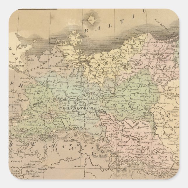 Prussian States Square Sticker (Front)