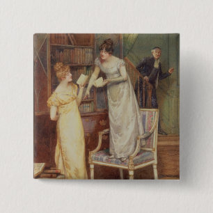 Prying Eyes, 1901 (w/c heightened with white) 15 Cm Square Badge