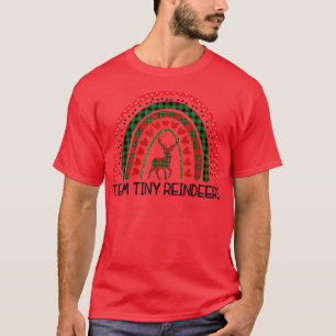 PRYj Team Tiny Reindeer Nurse Rainbow Christmas NI T-Shirt
